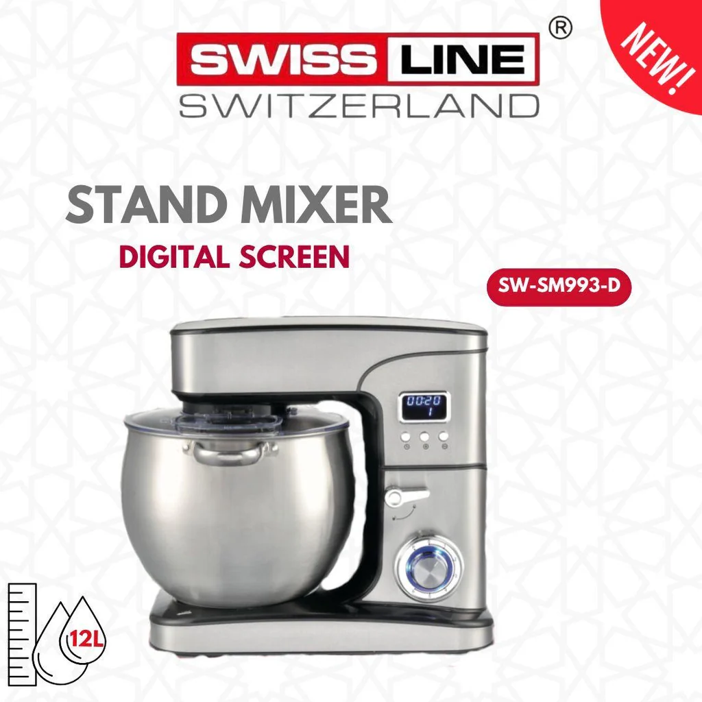 8F87E37B-C8D7-4C57-B5E6-AA8E5CEE10AA_1024x1024_crop_center Robot Pétrin 9L SWISSLINE - Digital - 2800W - INOX SW-SM993-D – Image 1