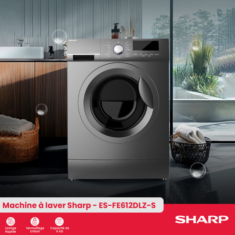 Sharp-Washing-Machine-ES-FE612DLZ-S_02-768x768 Machine à laver Sharp 6kg - ES-FE612DLZ-S – Image 1